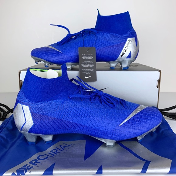 Nike Mercurial Superfly 6 Elite FG Blue Cleats - Picture 2 of 8